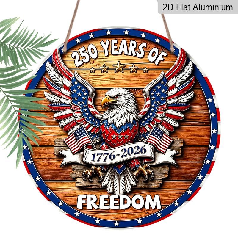 2D Flat Retro Round Aluminum Wall Decor, 250th Independence Anniversary Design, Indoor Outdoor Hanging Plaque, Home Commemorative Gift 20*20cm
2D Flat Retro Round Aluminum Wall Decor, 250th Independence Anniversary Design, Indoor Outdoor Hanging Plaque, Home Commemorative Gift 20*20cm