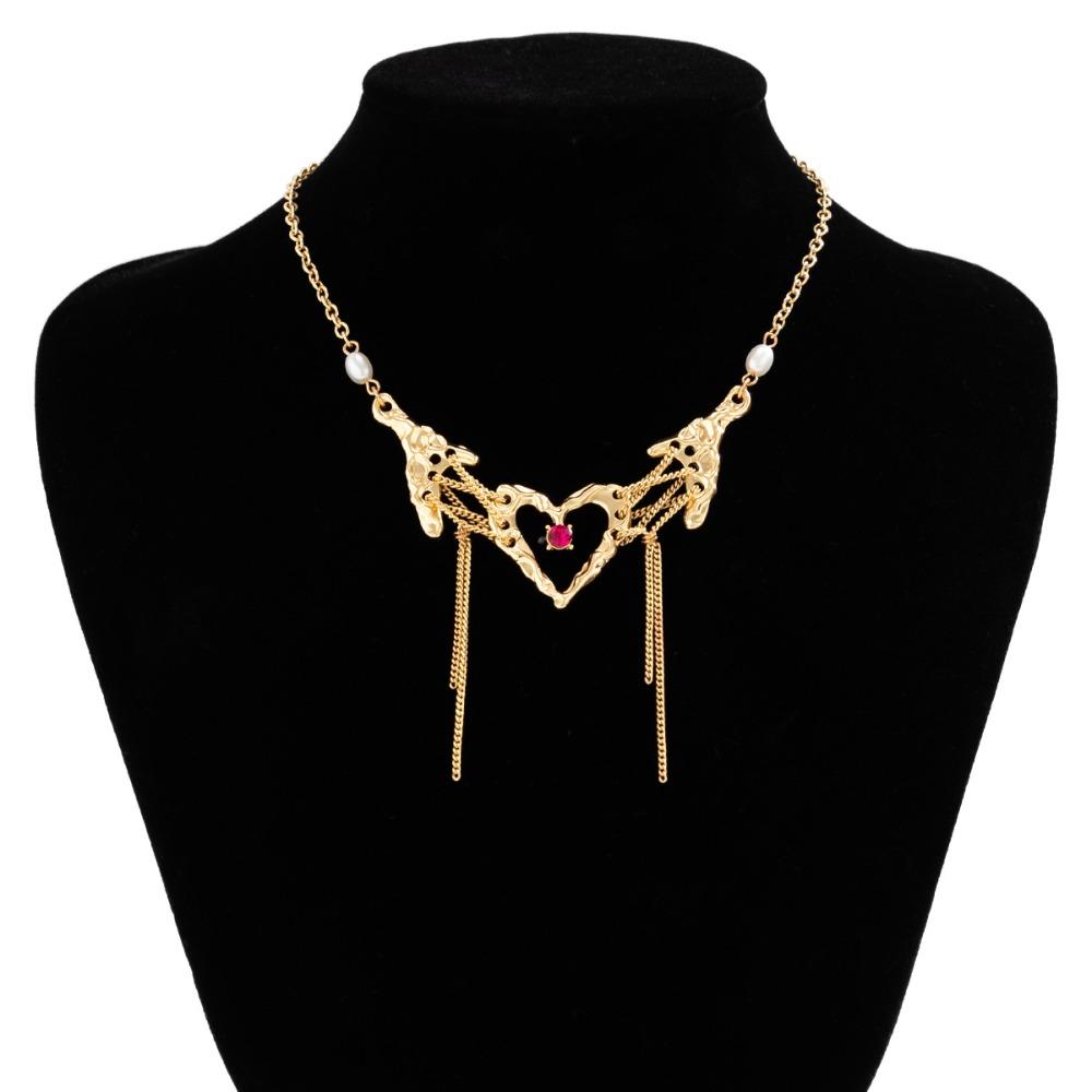 Zinc Zinc Alloy Love Heart Fringe Necklace Sweet Ins Clavicle Chain Beauty Rhinestone Clavicle Chain Party
Zinc Zinc Alloy Love Heart Fringe Necklace Sweet Ins Clavicle Chain Beauty Rhinestone Clavicle Chain Party