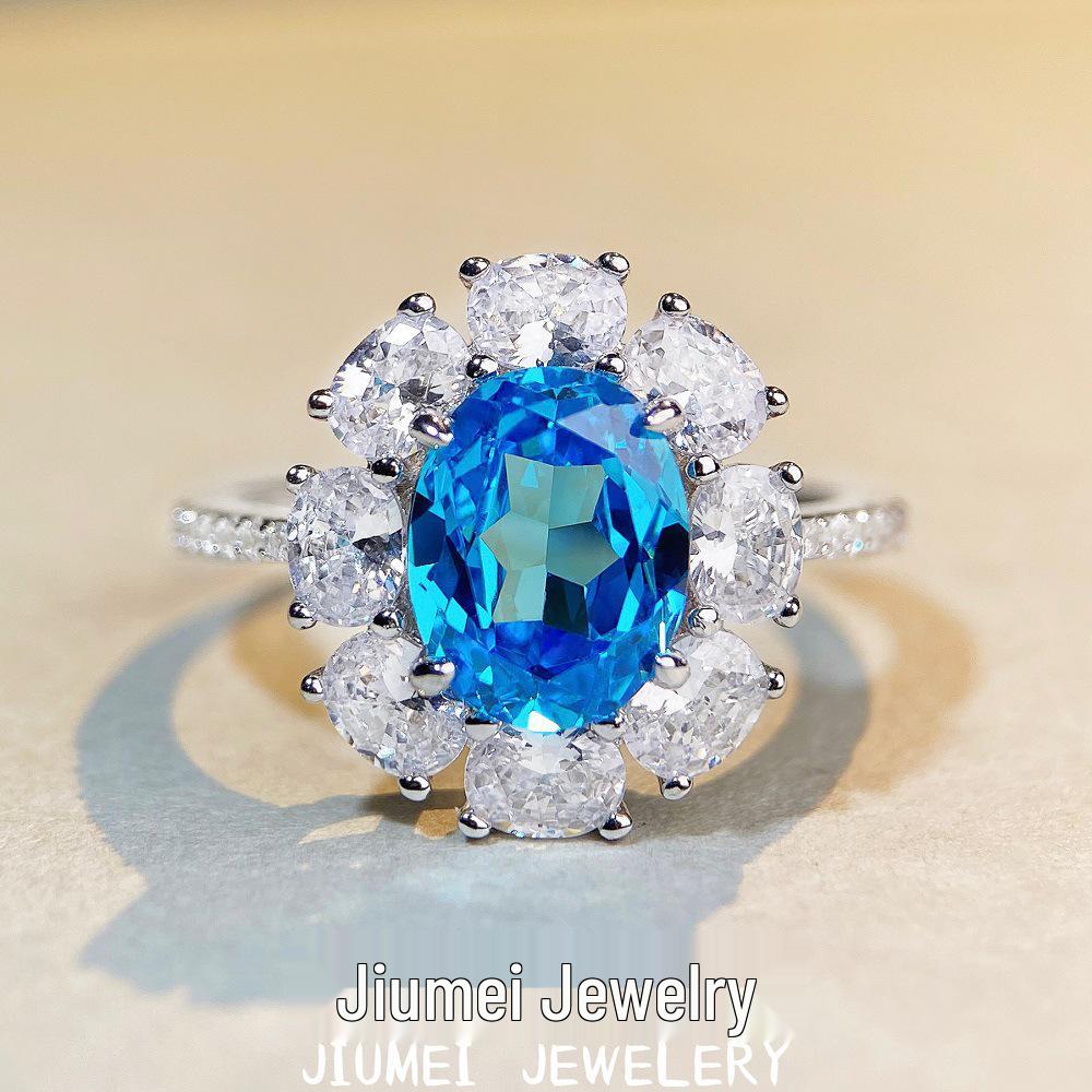 Aquamarine Diamond Ring - 925 Silver, Luxury Design, Popular in EU & US, Trending TikTok Seller Size 6
Aquamarine Diamond Ring - 925 Silver, Luxury Design, Popular in EU & US, Trending TikTok Seller Size 6