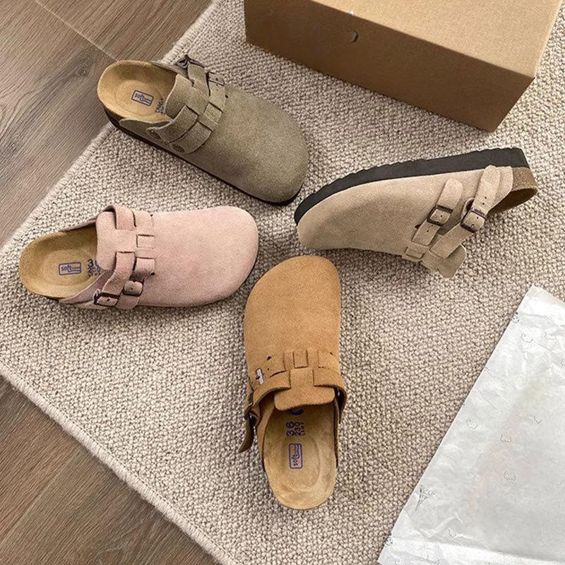 Женские полутапочки Birkenstock из натуральной кожи с закрытым носком, уличная одежда, новогодняя обувь с толстой подошвой и без каблука, на пробковой подошве
Женские полутапочки Birkenstock из натуральной кожи с закрытым носком, уличная одежда, новогодняя обувь с толстой подошвой и без каблука, на пробковой подошве