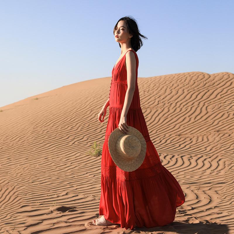 Forest Chic White Spaghetti Strap Dress - Gentle Fairy Long Vacation Dress Sanya Beach Style (f2105) L червоний
Forest Chic White Spaghetti Strap Dress - Gentle Fairy Long Vacation Dress Sanya Beach Style (f2105) L червоний