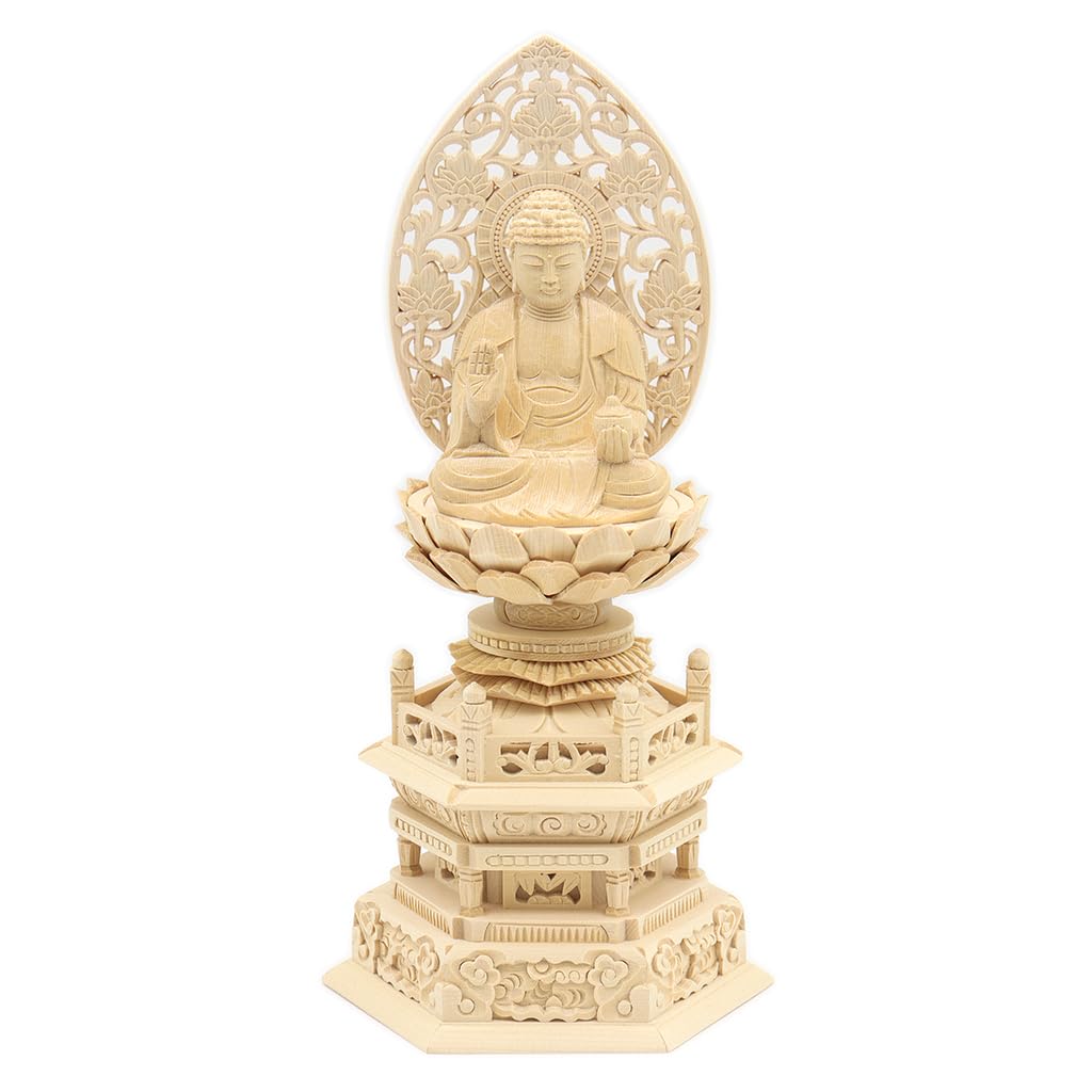 special Buddhist statue Yakushi Nyorai seated statue inches height width depth wood carving made of cypress wood Grass halo Hexagonal base 698
special Buddhist statue Yakushi Nyorai seated statue inches height width depth wood carving made of cypress wood Grass halo Hexagonal base 698