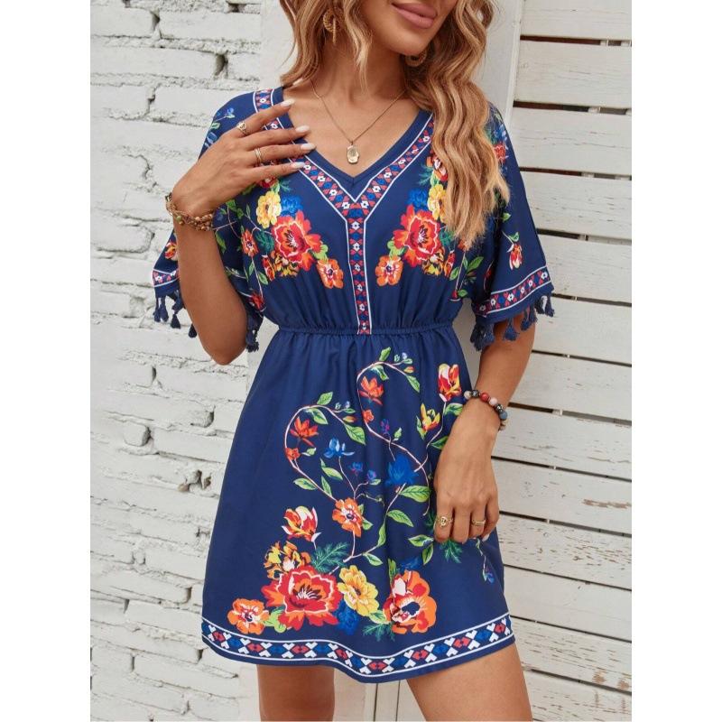 Women s Casual Bohemian Dress with Elastic Waist and Colorful Embroidery Trim 2XL синій
Women s Casual Bohemian Dress with Elastic Waist and Colorful Embroidery Trim 2XL синій