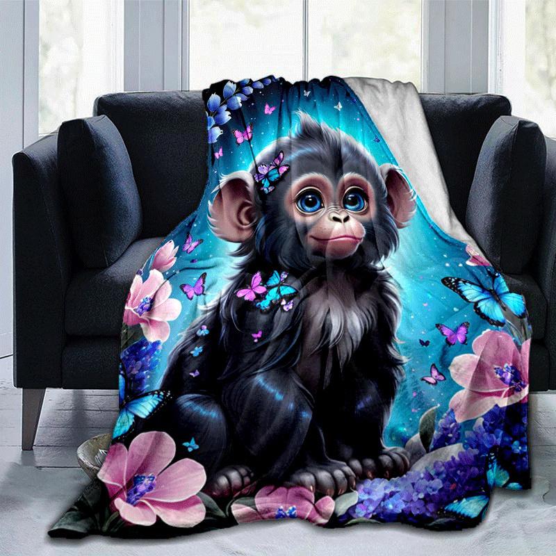 1pc Monkey Printing Lightweight Flannel Blanket, Comfortable and Warm Blanket, for Camping Sofa Bed and Couch Office, Gift 100x150cm
1pc Monkey Printing Lightweight Flannel Blanket, Comfortable and Warm Blanket, for Camping Sofa Bed and Couch Office, Gift 100x150cm