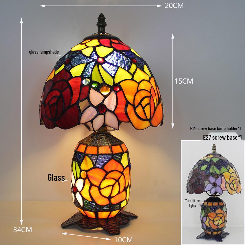 American Tiffany Mediterranean Bedside Lamp - Warm, Stylish Decor for Bedroom, Cafe, or Restaurant
American Tiffany Mediterranean Bedside Lamp - Warm, Stylish Decor for Bedroom, Cafe, or Restaurant