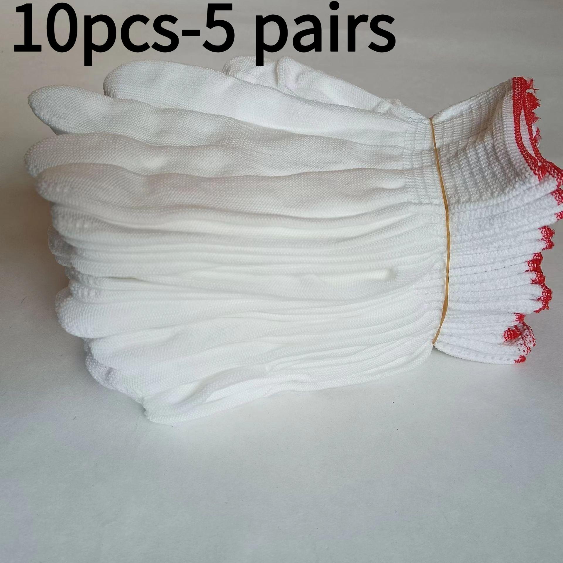 10pcs of 5 Pairs of White, Durable Gloves That Are Comfortable, Breathable,Very Elastic,Fit The Palm Very Well,Easier to Operate
10pcs of 5 Pairs of White, Durable Gloves That Are Comfortable, Breathable,Very Elastic,Fit The Palm Very Well,Easier to Operate