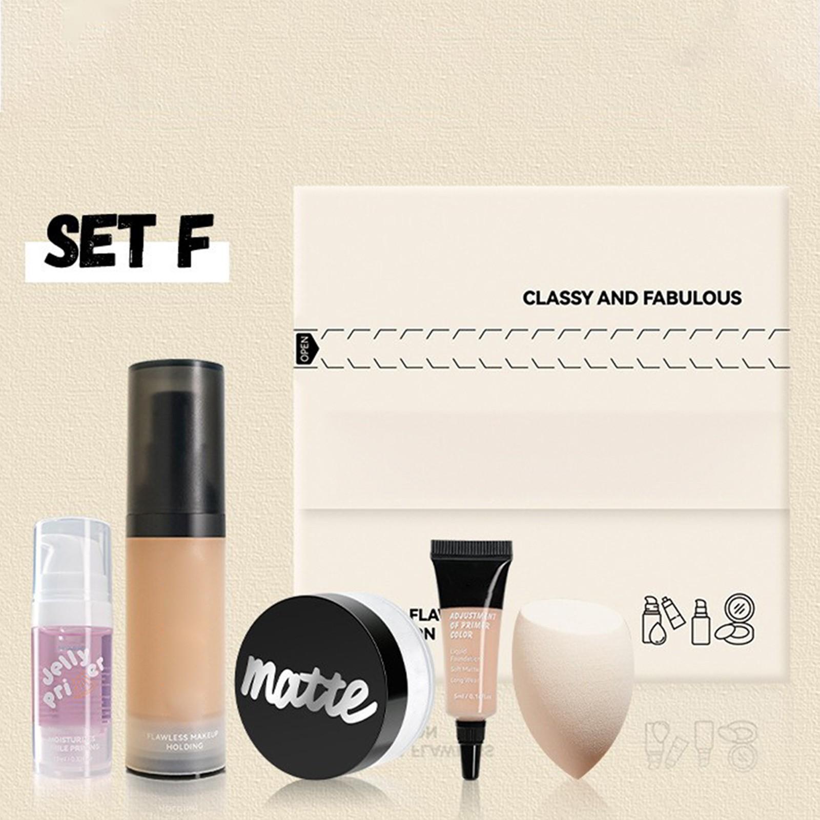 5pc Facial Makeup Set, Foundation And Oil Controlled Powder, Long-lasting Natural Kit(5ml+10ml+30ml+6g) One Size
5pc Facial Makeup Set, Foundation And Oil Controlled Powder, Long-lasting Natural Kit(5ml+10ml+30ml+6g) One Size