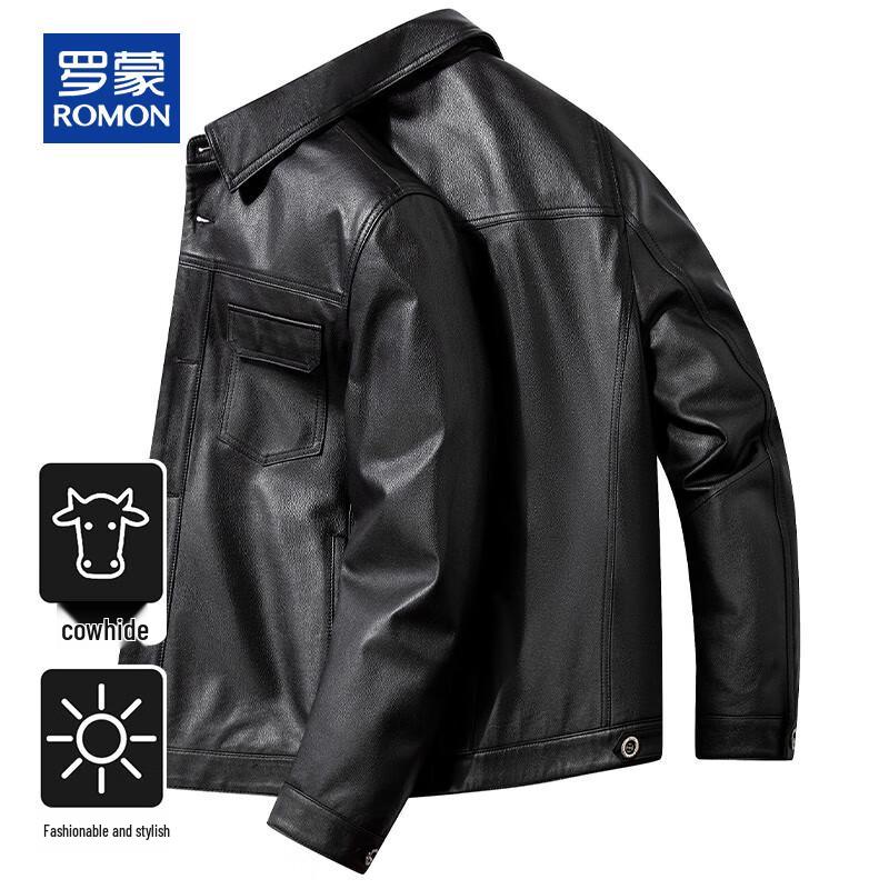 ROMON Мужская кожаная куртка с лацканами из натуральной кожи 4XL
ROMON Мужская кожаная куртка с лацканами из натуральной кожи 4XL