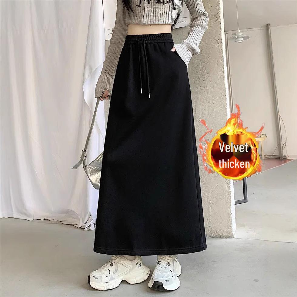 Plus Size Fleece-Lined High-Waisted Midi A-Line Skirt with Drawstring Waist and Slit L
Plus Size Fleece-Lined High-Waisted Midi A-Line Skirt with Drawstring Waist and Slit L