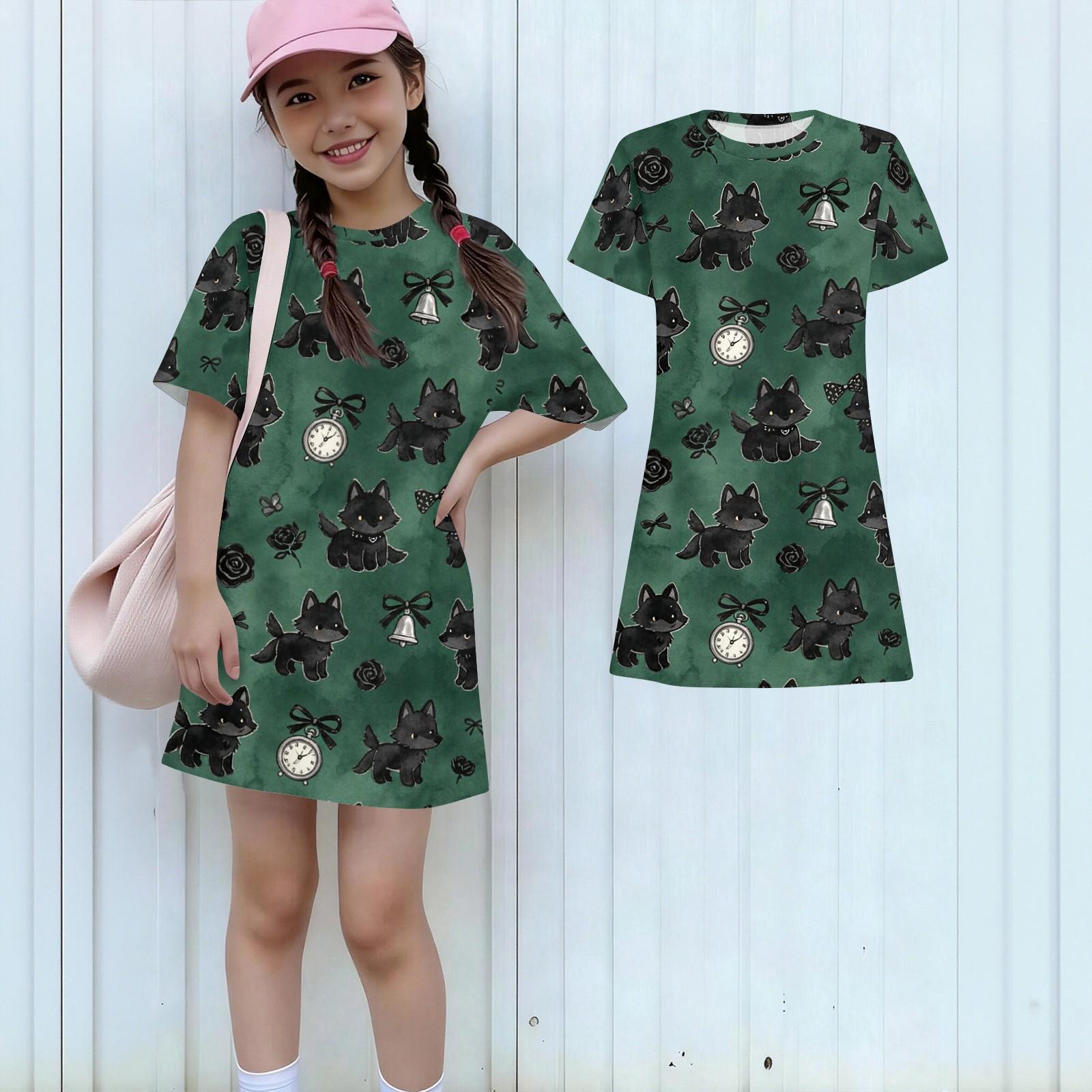Girls Animal Print Dress Loose Fit Short Sleeve Round Neck Lightweight Summer Dress Kids Casual Wear Soft Fabric Comfortable Fit 140 чёрный
Girls Animal Print Dress Loose Fit Short Sleeve Round Neck Lightweight Summer Dress Kids Casual Wear Soft Fabric Comfortable Fit 140 чёрный