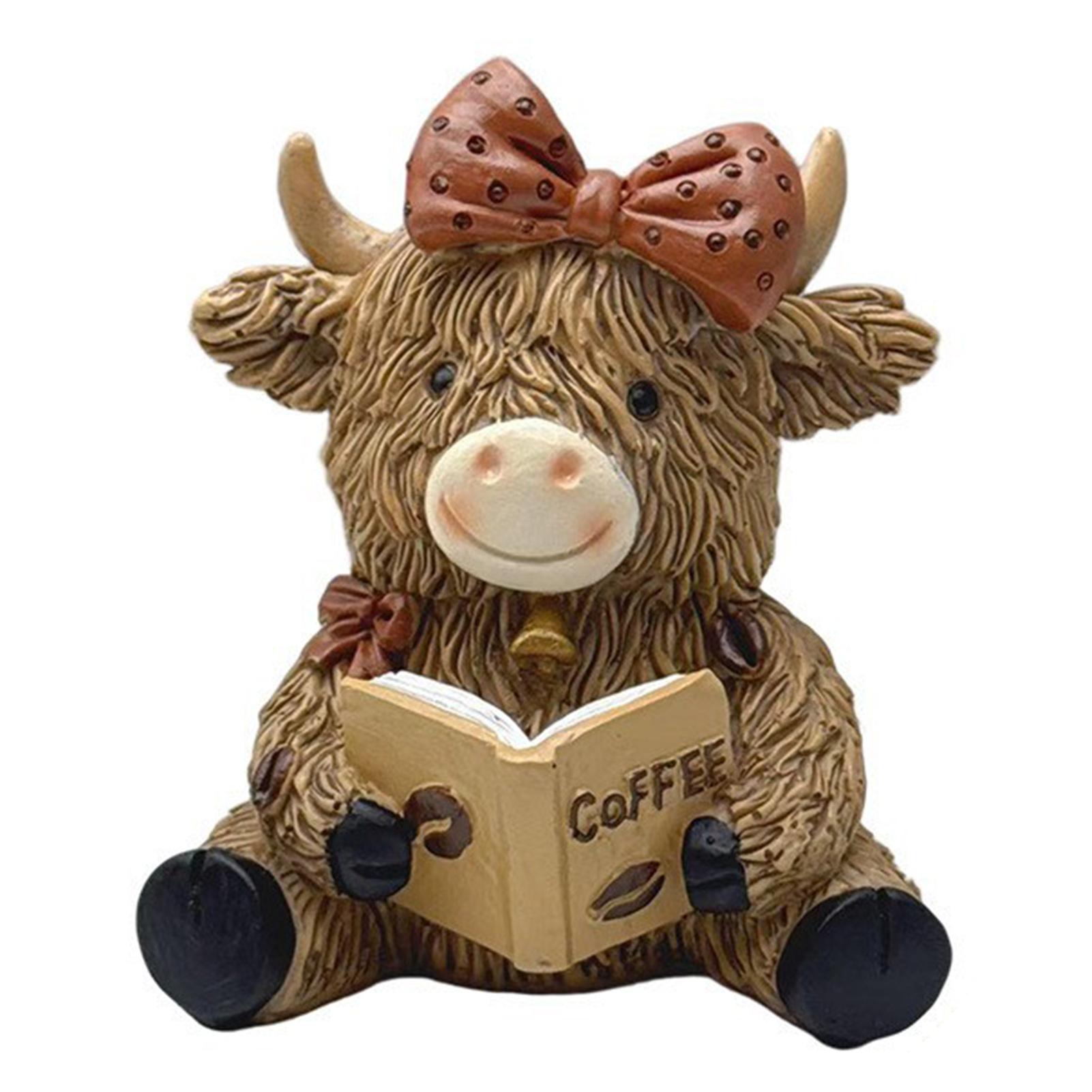 Scottish Cow Resin Ornament Highland-Cow Figurine Coffee Theme Design Animal Enthusiasts Ideal Present Exquisite Companion
Scottish Cow Resin Ornament Highland-Cow Figurine Coffee Theme Design Animal Enthusiasts Ideal Present Exquisite Companion