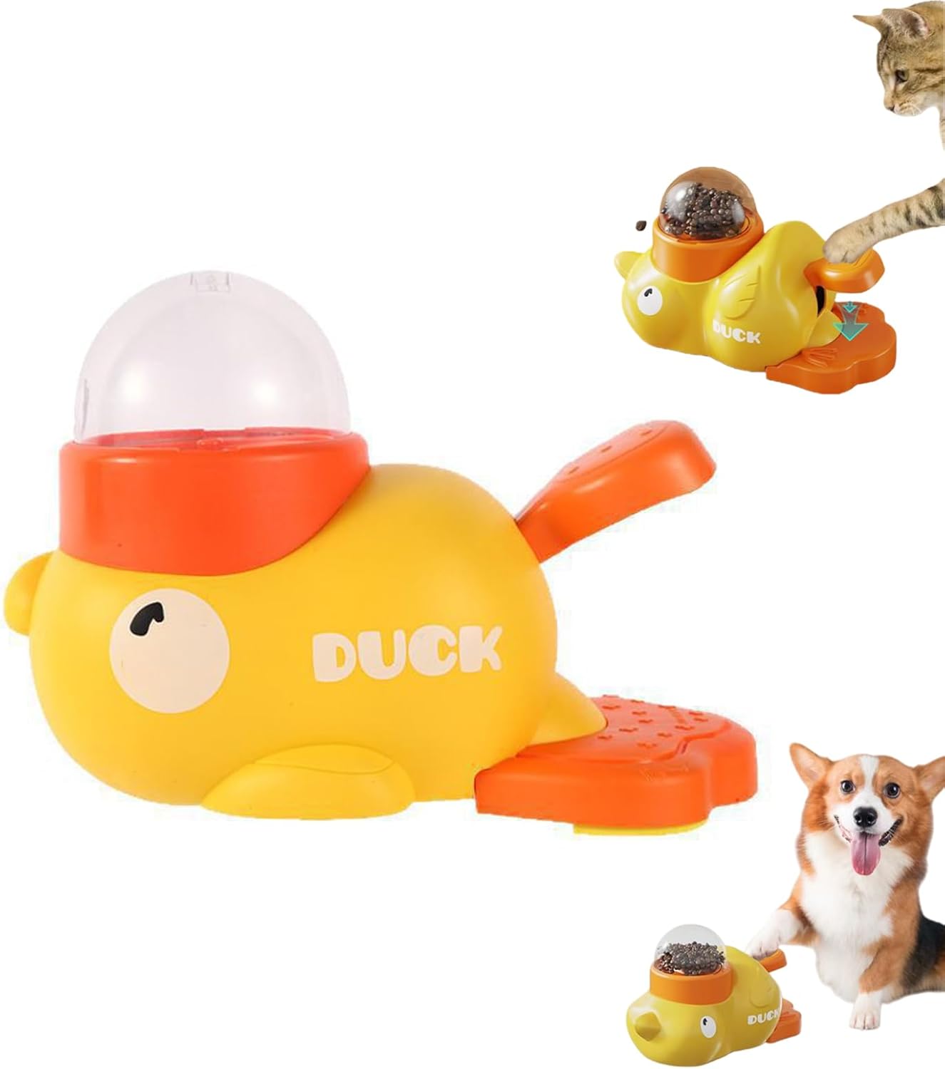 2-in-1 Duck-Shaped Interactive Slow Feeder Puzzle Toy Pet Treat Dispenser for Dogs & Cats IQ Training to Reduce Bloating Boredom
2-in-1 Duck-Shaped Interactive Slow Feeder Puzzle Toy Pet Treat Dispenser for Dogs & Cats IQ Training to Reduce Bloating Boredom