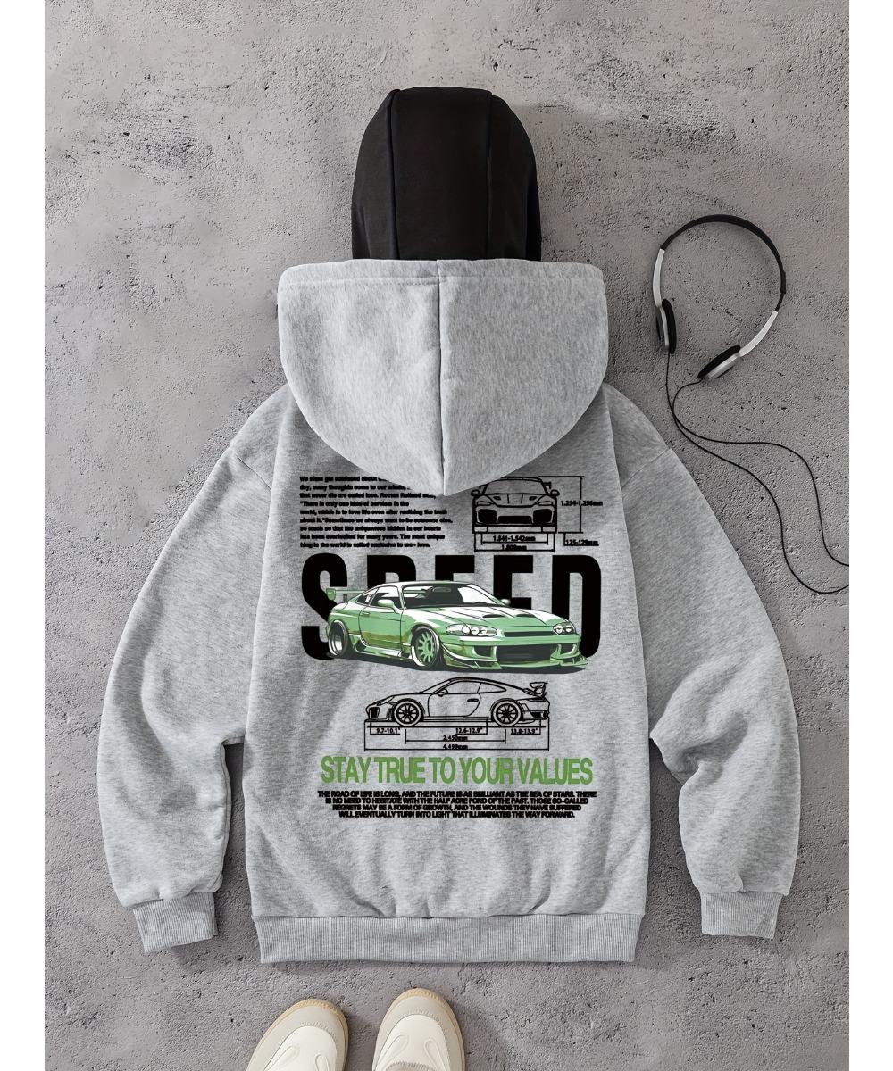 Men s Black Hooded Sweatshirt with Green Racing Print - speed Design, loyal to You Zipper Sweatshirt XXL
Men s Black Hooded Sweatshirt with Green Racing Print - speed Design, loyal to You Zipper Sweatshirt XXL