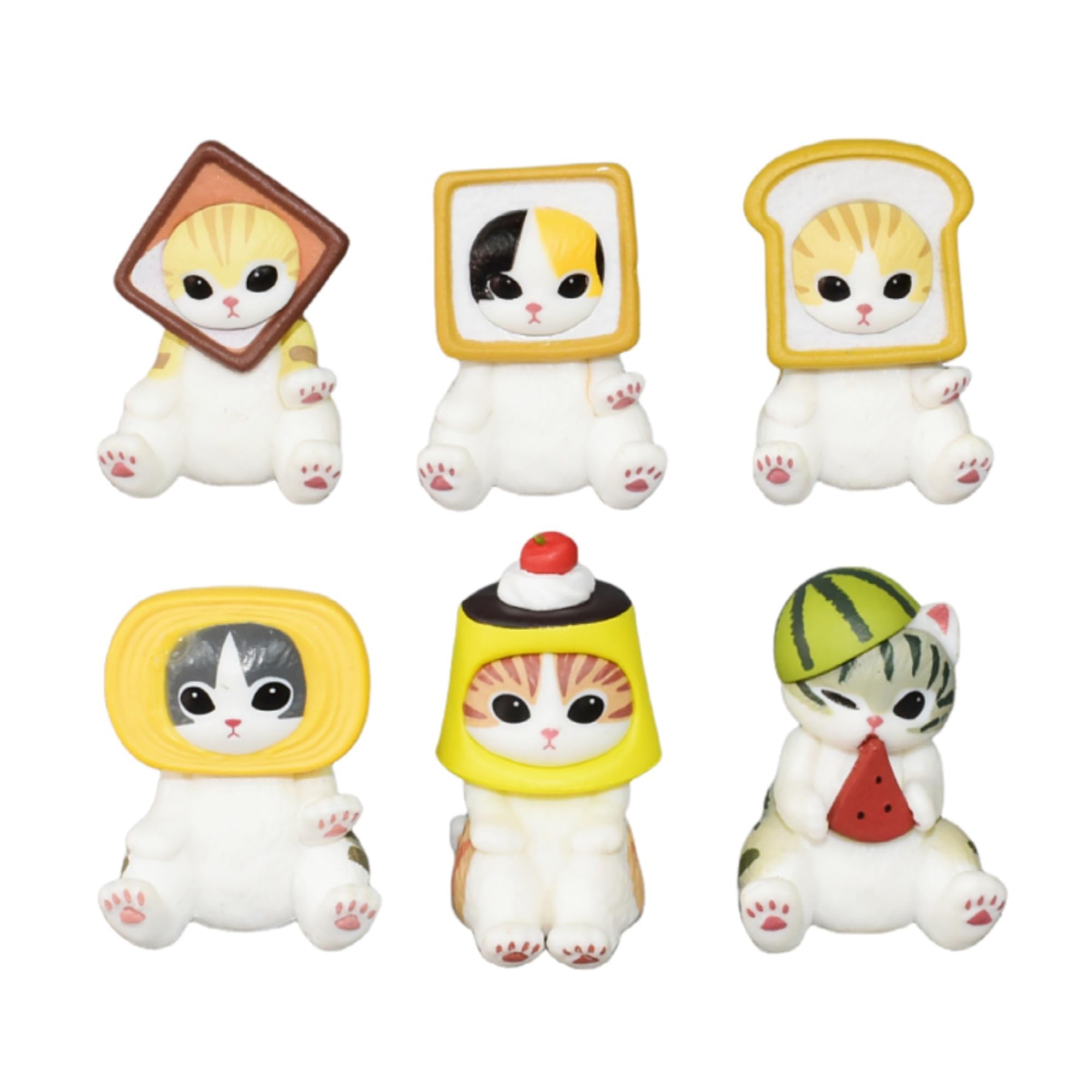 AAGWW 6pcs Capsule Toy Cat Figurine Capsule Toy Full Set Gachapon Toy Character Cat Toy Set Decoration Cute Figurine Gift Toast (6 B-type Cats)
AAGWW 6pcs Capsule Toy Cat Figurine Capsule Toy Full Set Gachapon Toy Character Cat Toy Set Decoration Cute Figurine Gift Toast (6 B-type Cats)