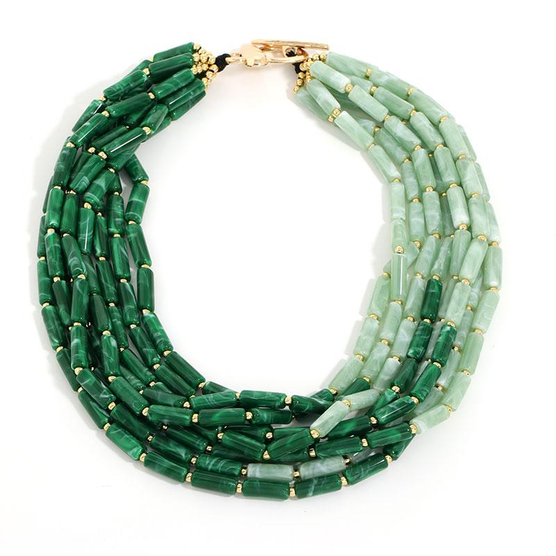Statement Beads Necklace Multi-layer Handmade for Women Trendy Party Jewelry
Statement Beads Necklace Multi-layer Handmade for Women Trendy Party Jewelry