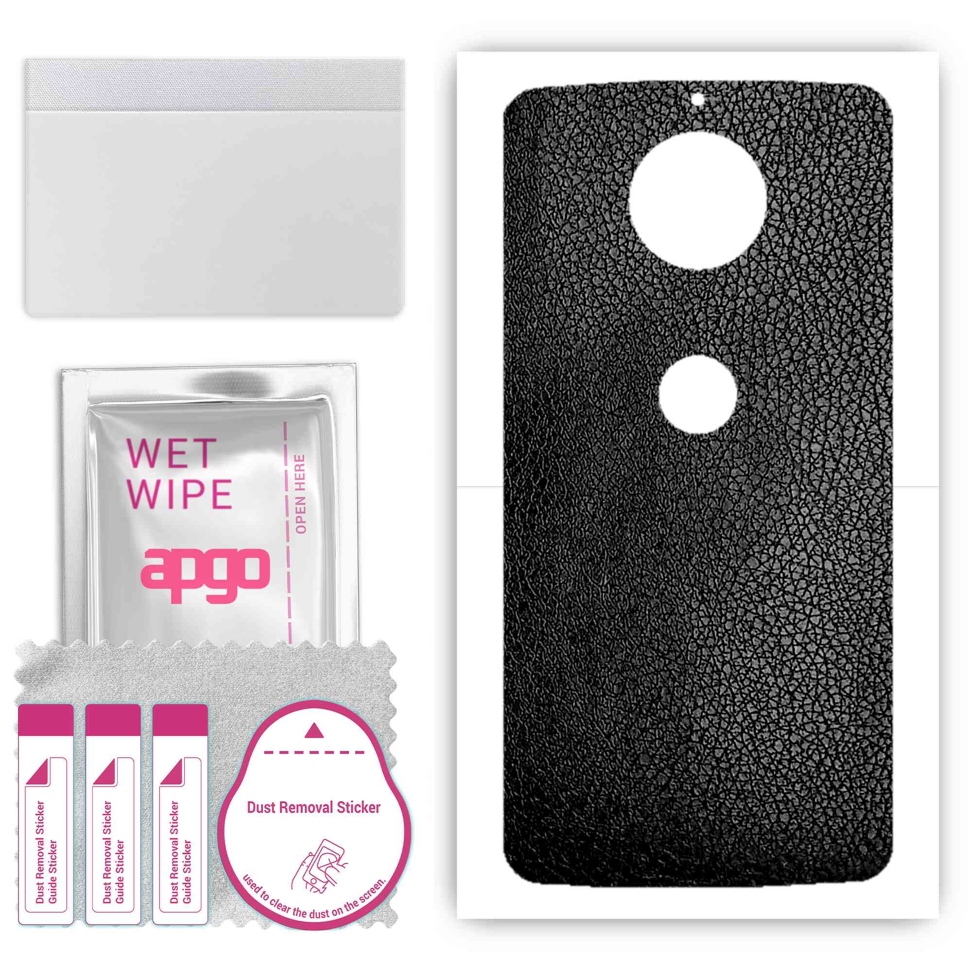 Apgo Protective Skin Sticker for the back compatible with Motorola Moto G5S Plus, Wrap Film, Foil, Vinyl - Pattern Black Leather
Apgo Protective Skin Sticker for the back compatible with Motorola Moto G5S Plus, Wrap Film, Foil, Vinyl - Pattern Black Leather