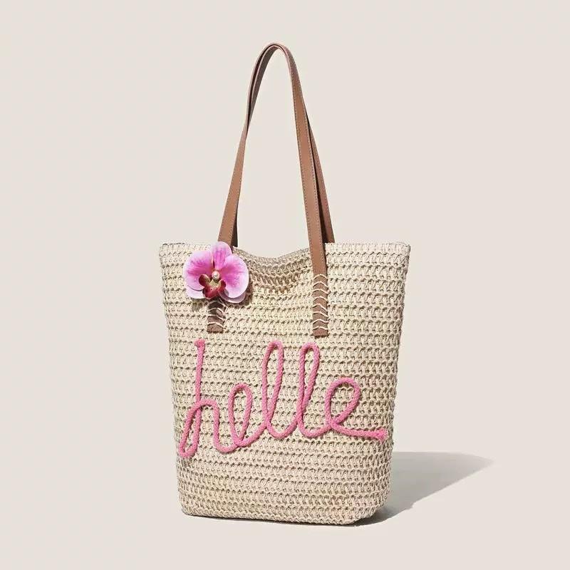 Korean Style Straw Woven Bag Simple Cute Portable Tote Seaside Vacation Large Capacity Shoulder Women 39x37x12 High-quality spot available
Korean Style Straw Woven Bag Simple Cute Portable Tote Seaside Vacation Large Capacity Shoulder Women 39x37x12 High-quality spot available