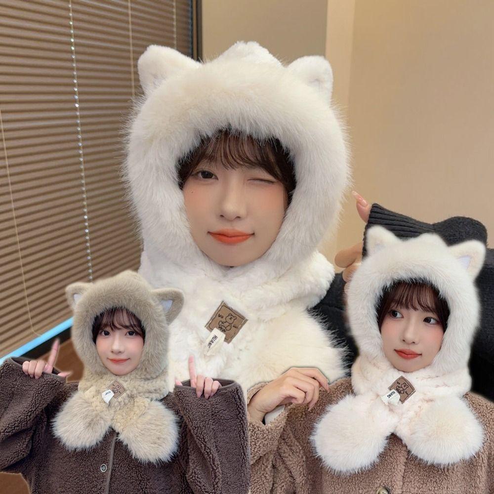 Cute Plush Beanie Hat Ear Protection Pullover Hats New Hat Scarf Kit for Girls Women бежевий
Cute Plush Beanie Hat Ear Protection Pullover Hats New Hat Scarf Kit for Girls Women бежевий