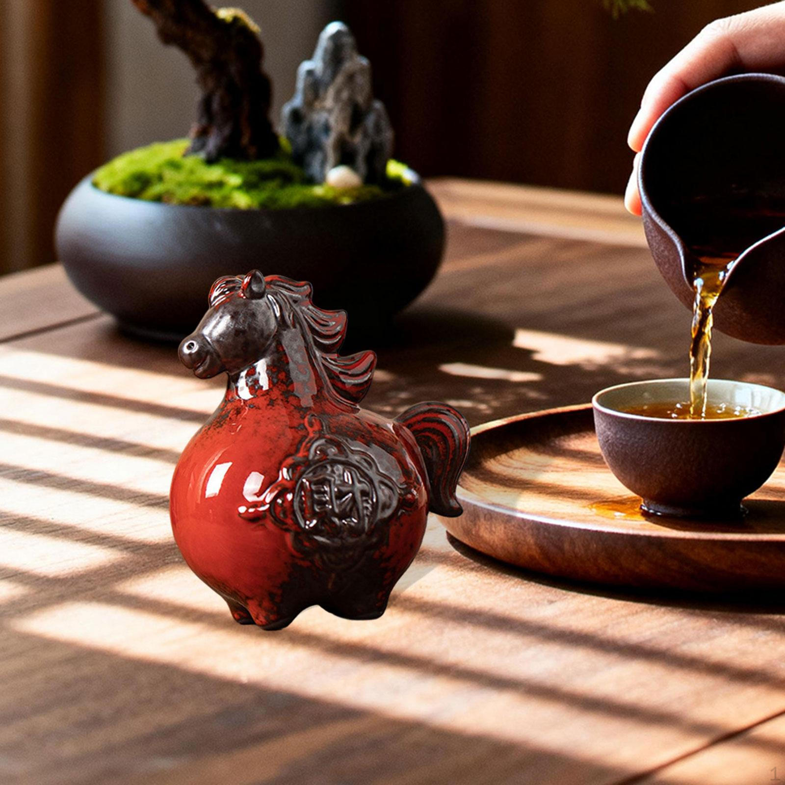 Ceramic Horse Statue Miniature Figurine Tea Pet Creative Chinese Year Decoration for
Ceramic Horse Statue Miniature Figurine Tea Pet Creative Chinese Year Decoration for