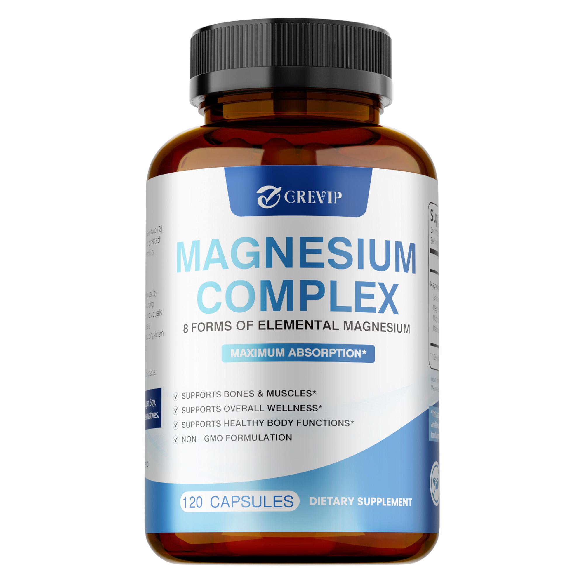 Magnesium complex supplement, containing magnesium citrate and magnesium malate, is beneficial for bone and muscle health. 120
Magnesium complex supplement, containing magnesium citrate and magnesium malate, is beneficial for bone and muscle health. 120