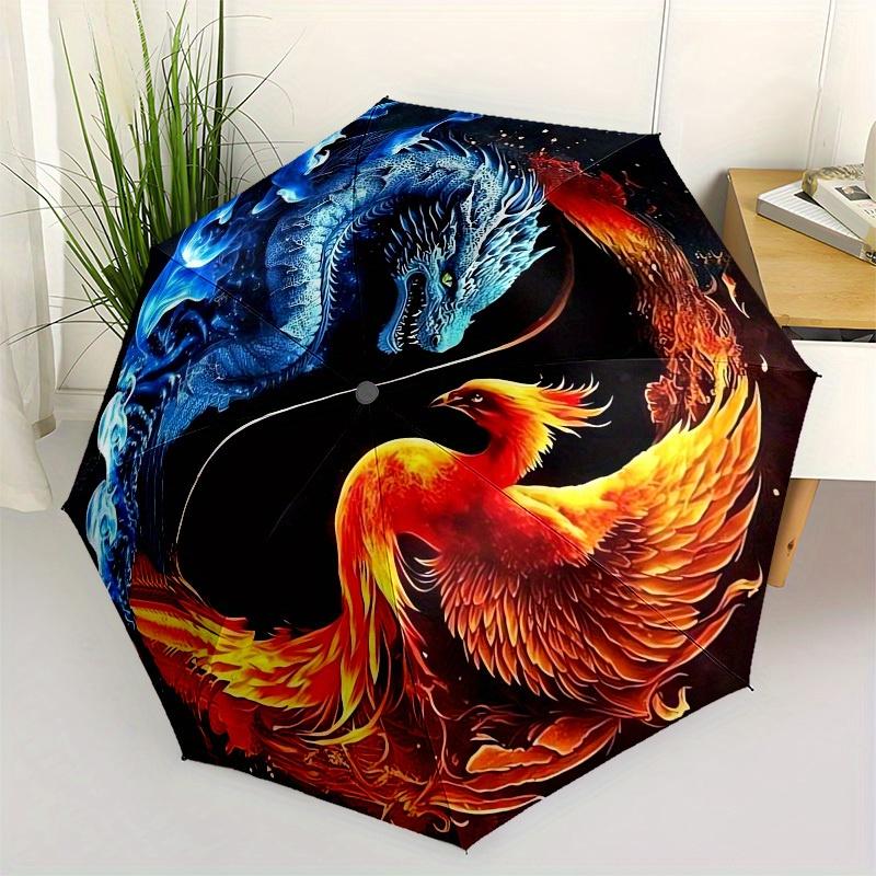 1pc Blue Dragon Phoenix Yin Yang Umbrella with Plastic Handle,Suitable for All Seasons Home Travel Outdoor UmbrellaM1044
1pc Blue Dragon Phoenix Yin Yang Umbrella with Plastic Handle,Suitable for All Seasons Home Travel Outdoor UmbrellaM1044