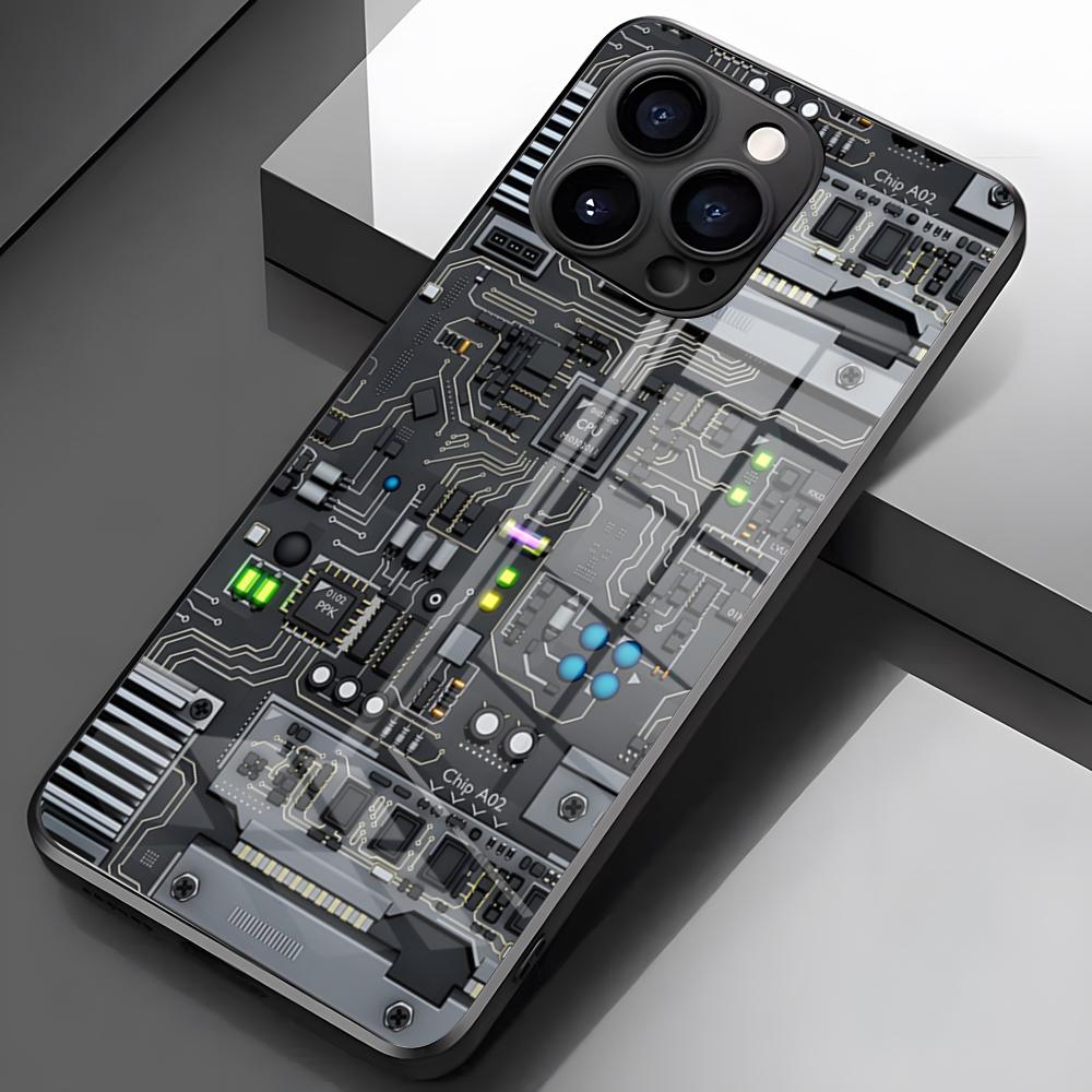 Advanced Circuit Board Phone Case For IPhone 17 Pro Max 16 15 14 Pro Max 13 11 X Xs Xr 8 7Plus Glass Cover iPhone 13 Pro
Advanced Circuit Board Phone Case For IPhone 17 Pro Max 16 15 14 Pro Max 13 11 X Xs Xr 8 7Plus Glass Cover iPhone 13 Pro