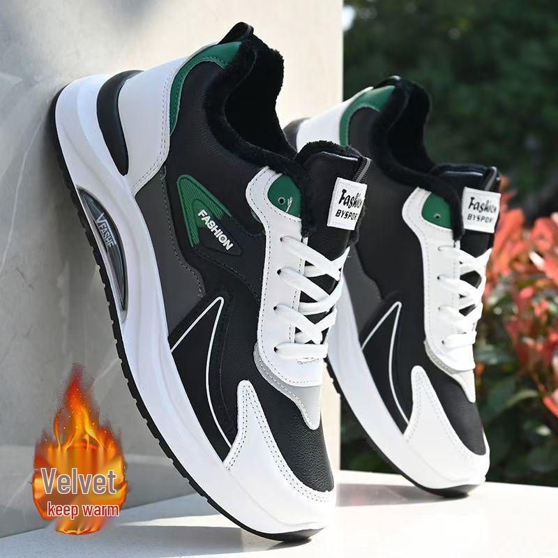 Чоловічі водонепроникні нековзні спортивні туфлі - підкладка з бавовни та флісу, товстий шкіряний верх, тепле зимове повсякденне модне взуття. 44
Чоловічі водонепроникні нековзні спортивні туфлі - підкладка з бавовни та флісу, товстий шкіряний верх, тепле зимове повсякденне модне взуття. 44