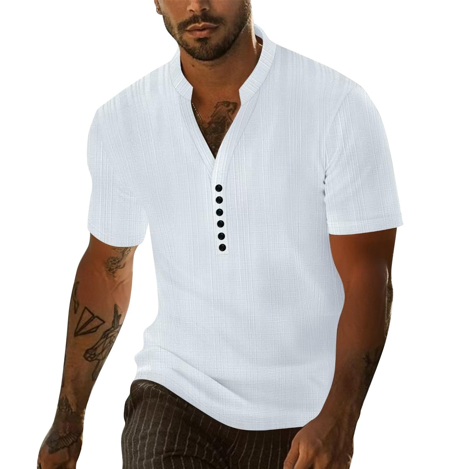 Мужской летний однотонный ретро-футляр из искусственного льна с воротником на пуговицах и короткими рукавами XL белый
Мужской летний однотонный ретро-футляр из искусственного льна с воротником на пуговицах и короткими рукавами XL белый