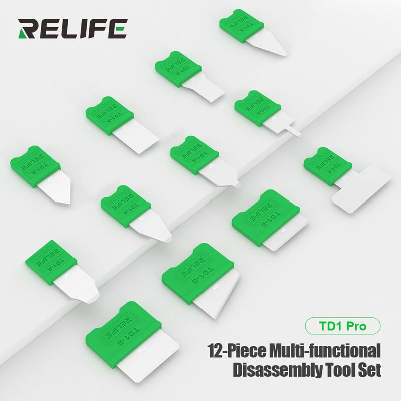 RELIFE TD1 Pro 12PCS Disassembly Blade Set for Mobile Phone Tablet LCD Screen Back Cover Battery Glue Dismantling Removal Knife
RELIFE TD1 Pro 12PCS Disassembly Blade Set for Mobile Phone Tablet LCD Screen Back Cover Battery Glue Dismantling Removal Knife