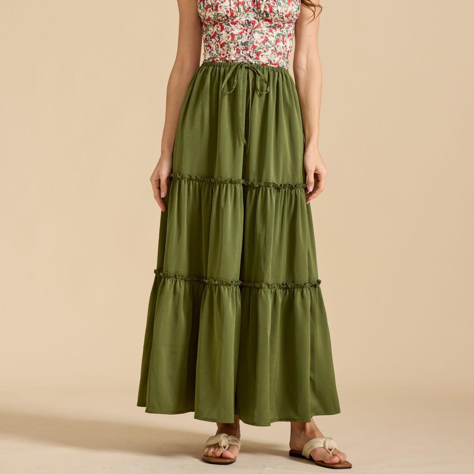 Жіноча мода Плісирована спідниця А-силуету з квітковим принтом, еластичною талією, вільна, з кишенями M зелений
Жіноча мода Плісирована спідниця А-силуету з квітковим принтом, еластичною талією, вільна, з кишенями M зелений