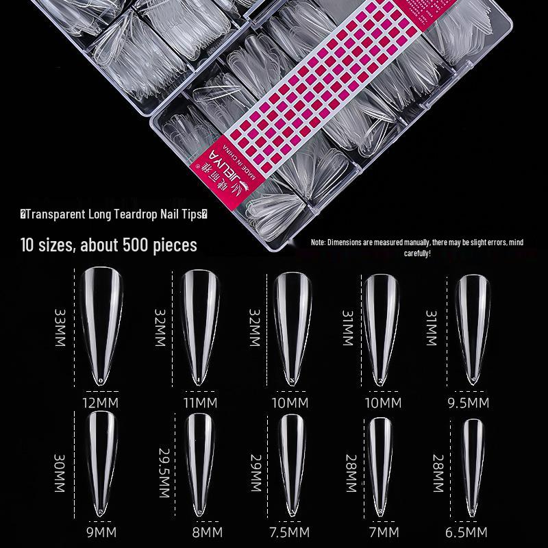 Frosted Transparent Teardrop False Nails: Ultra-Thin, Long, Half Cover Nail Extensions for Beauty Salons
Frosted Transparent Teardrop False Nails: Ultra-Thin, Long, Half Cover Nail Extensions for Beauty Salons