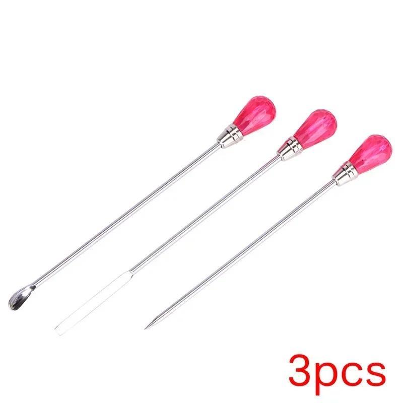 Household 3Pcs/Set Bubble Needle Spoon Tool Set for Silicone Resin Mold Jewelry Making Candle Making Kit rosered
Household 3Pcs/Set Bubble Needle Spoon Tool Set for Silicone Resin Mold Jewelry Making Candle Making Kit rosered