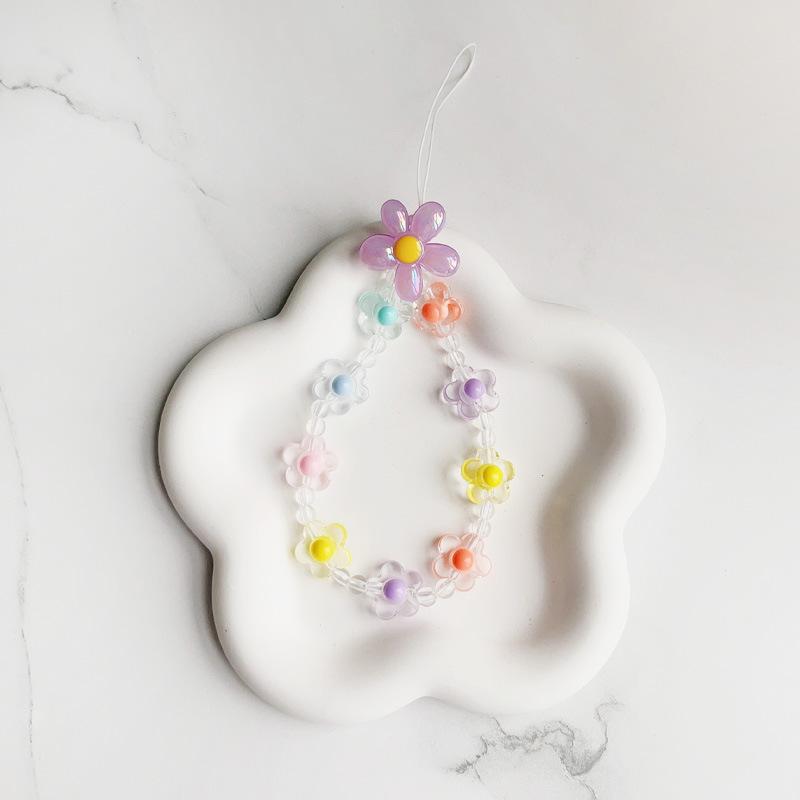 Cute Flower Beads Phone Chain Lanyard Charm Pendant Hanging Rope Korean Jewelry Accessories Fashion Gift For IPhone For Samsung фіолетовий
Cute Flower Beads Phone Chain Lanyard Charm Pendant Hanging Rope Korean Jewelry Accessories Fashion Gift For IPhone For Samsung фіолетовий