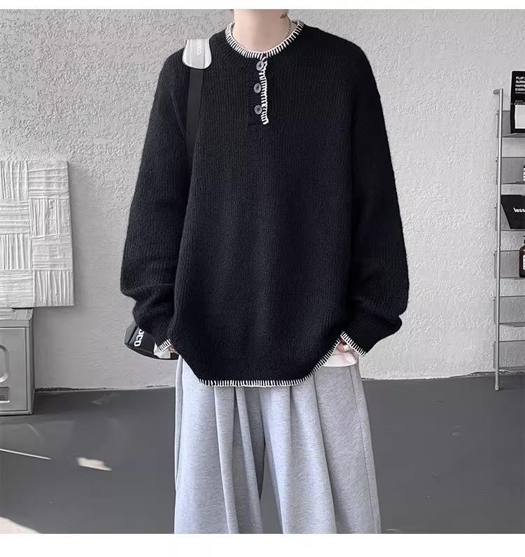Men s Retro Henley Collar Knit Sweater - Loose Fit, Autumn Winter Style for Couples M чорний
Men s Retro Henley Collar Knit Sweater - Loose Fit, Autumn Winter Style for Couples M чорний