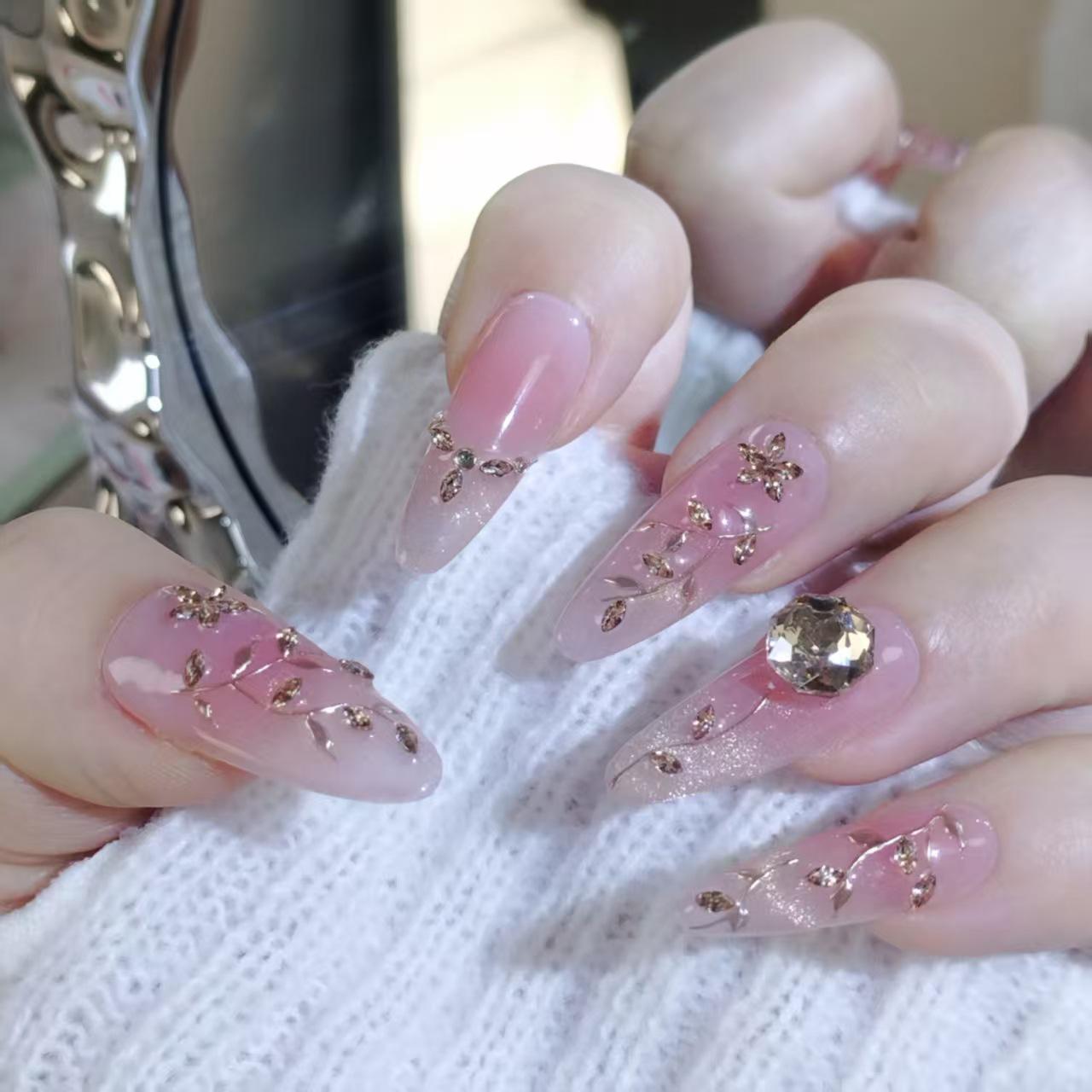 Jade Leaf Gold Branch Cat s Eye Rhinestone New Year Nail Art – Wealth-Attracting Handmade Nails Extra Small
Jade Leaf Gold Branch Cat s Eye Rhinestone New Year Nail Art – Wealth-Attracting Handmade Nails Extra Small