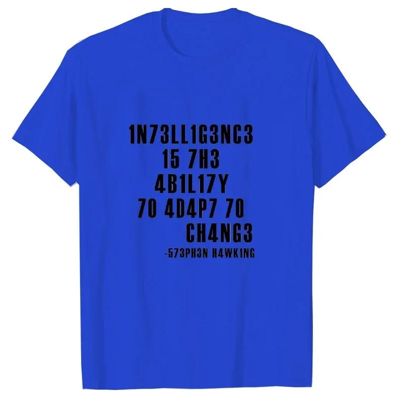 Интеллект - это способность адаптироваться к изменениям Мужская футболка Саркастическая футболка Смешная футболка Футболки на заказ Летняя мужская брендовая футболка S
Интеллект - это способность адаптироваться к изменениям Мужская футболка Саркастическая футболка Смешная футболка Футболки на заказ Летняя мужская брендовая футболка S