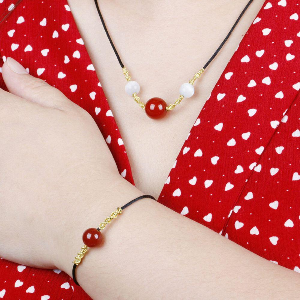 Craft Decoration Chinese String Bracelet Women Bracelets Charm Hand Rope Onyx Bead Necklace Three Bead Necklace
Craft Decoration Chinese String Bracelet Women Bracelets Charm Hand Rope Onyx Bead Necklace Three Bead Necklace