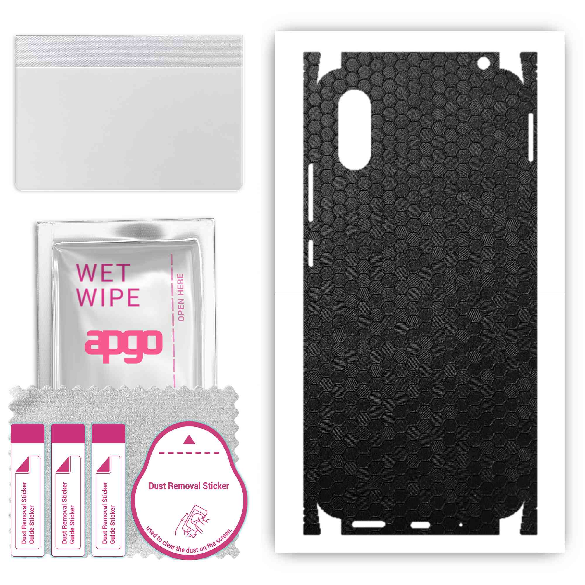 Apgo Protective Skin Sticker for the back+sides compatible with Xiaomi Redmi 9A, Full Wrap Film, Foil, Vinyl - Pattern Black Honeycomb
Apgo Protective Skin Sticker for the back+sides compatible with Xiaomi Redmi 9A, Full Wrap Film, Foil, Vinyl - Pattern Black Honeycomb