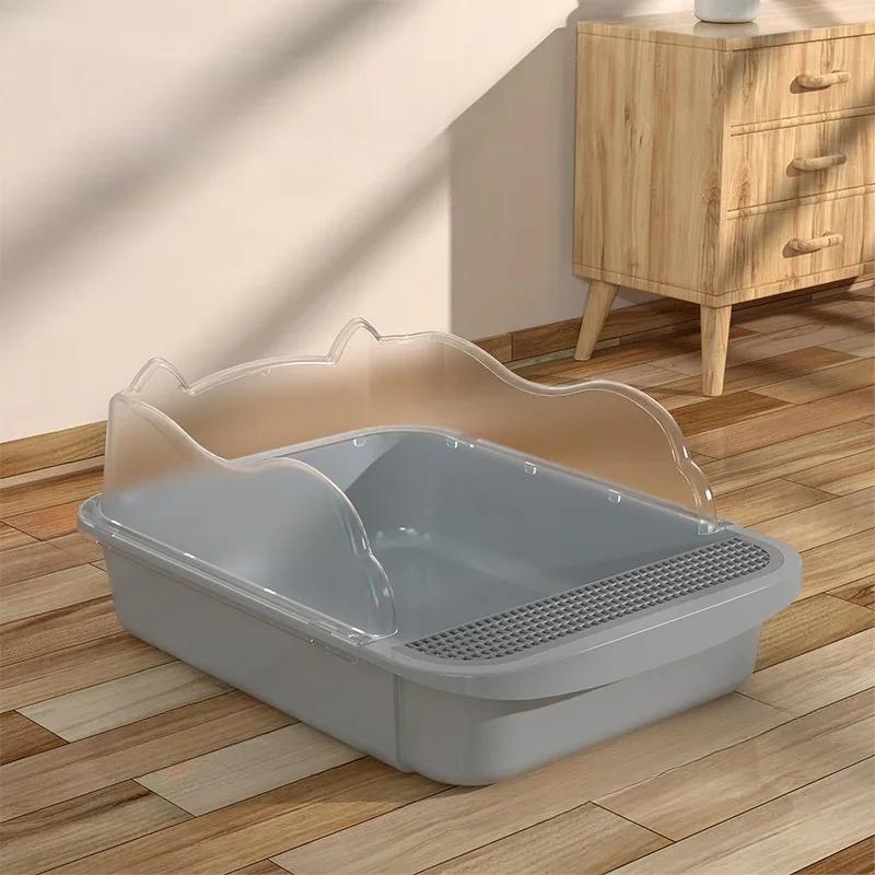 Large Semi-Enclosed Cat Litter Box - High Sides Removable Kitty Litter Pan Suitable for Cats/Kittens Rabbits & Small Animals S 43x28x18cm сірий колір
Large Semi-Enclosed Cat Litter Box - High Sides Removable Kitty Litter Pan Suitable for Cats/Kittens Rabbits & Small Animals S 43x28x18cm сірий колір