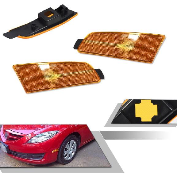 GTINTHEBOX Amber Lens Front Bumper Side Marker Light Fender Lamp Housing kit Assembly Replacement Compatible with 2009 2010 2011 2012 2013 Mazda 6 Amber Lens Housing
GTINTHEBOX Amber Lens Front Bumper Side Marker Light Fender Lamp Housing kit Assembly Replacement Compatible with 2009 2010 2011 2012 2013 Mazda 6 Amber Lens Housing