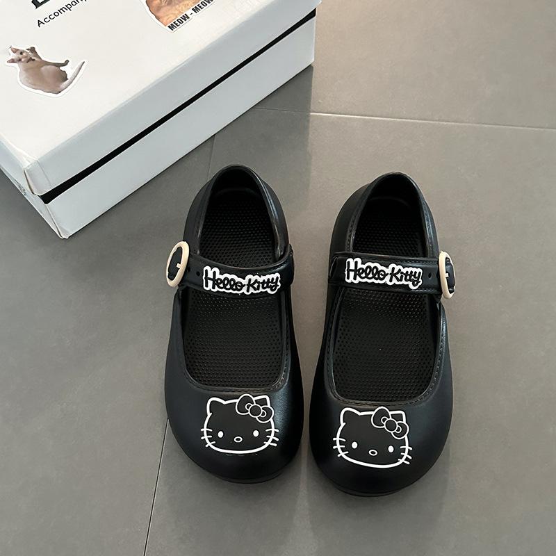 Милые и простые мультяшные туфли-лодочки с головой Hello Kitty, женские летние 2025, новая мода, уличные дышащие сандалии 35-36 чёрный
Милые и простые мультяшные туфли-лодочки с головой Hello Kitty, женские летние 2025, новая мода, уличные дышащие сандалии 35-36 чёрный