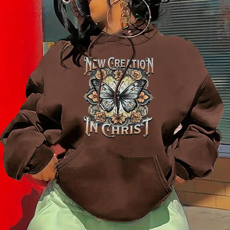 Осенне-зимний модный свитер с капюшоном и принтом в виде бабочки и букв, флисовый свитер с рукавами и капюшоном, женская одежда больших размеров 5XL темно-коричневого
Осенне-зимний модный свитер с капюшоном и принтом в виде бабочки и букв, флисовый свитер с рукавами и капюшоном, женская одежда больших размеров 5XL темно-коричневого