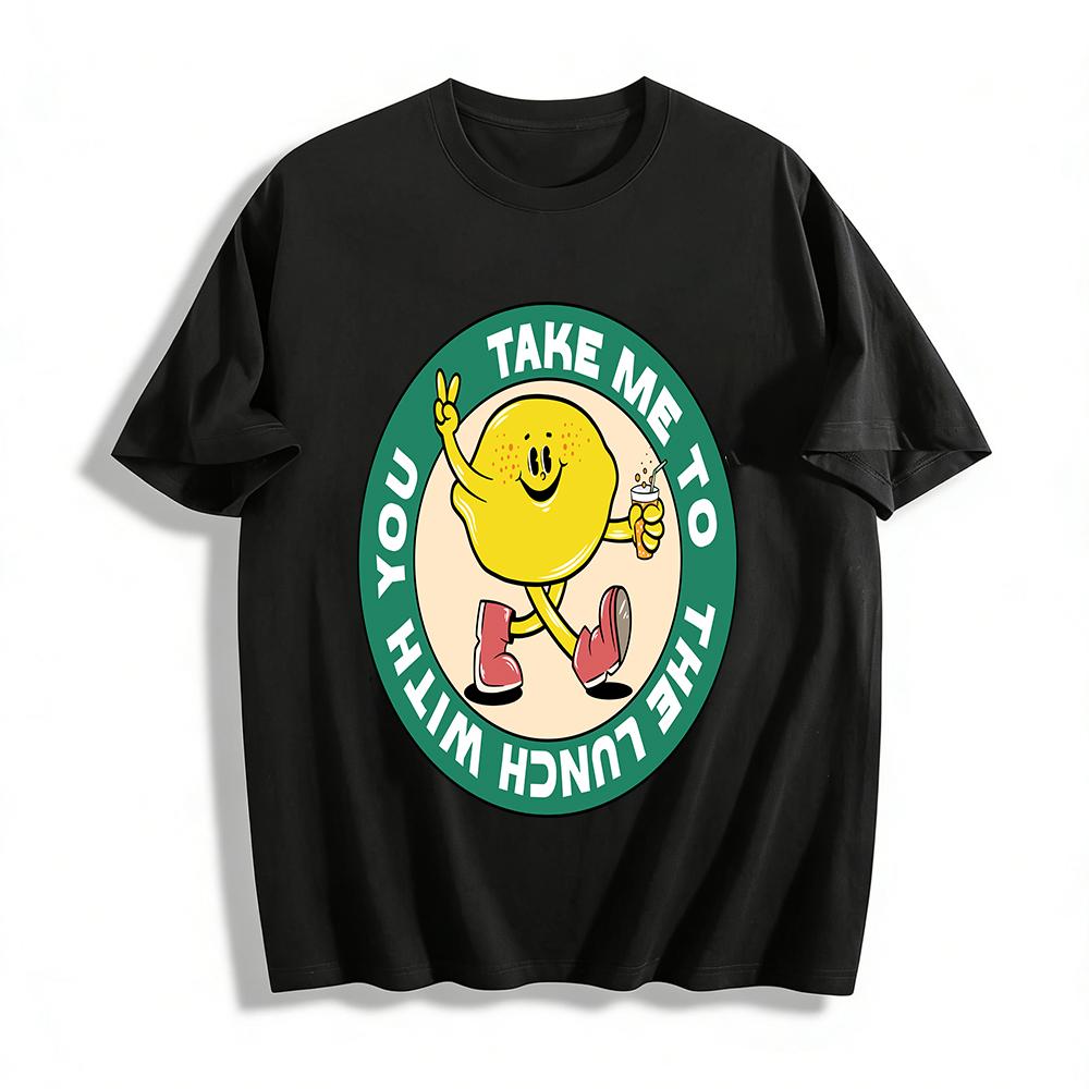 Fun Lemon Lunch Partner Print Casual T-Shirt Unisex Loose Short Sleeve Top For Daily Commute Pure cotton T-shirt XXS
Fun Lemon Lunch Partner Print Casual T-Shirt Unisex Loose Short Sleeve Top For Daily Commute Pure cotton T-shirt XXS