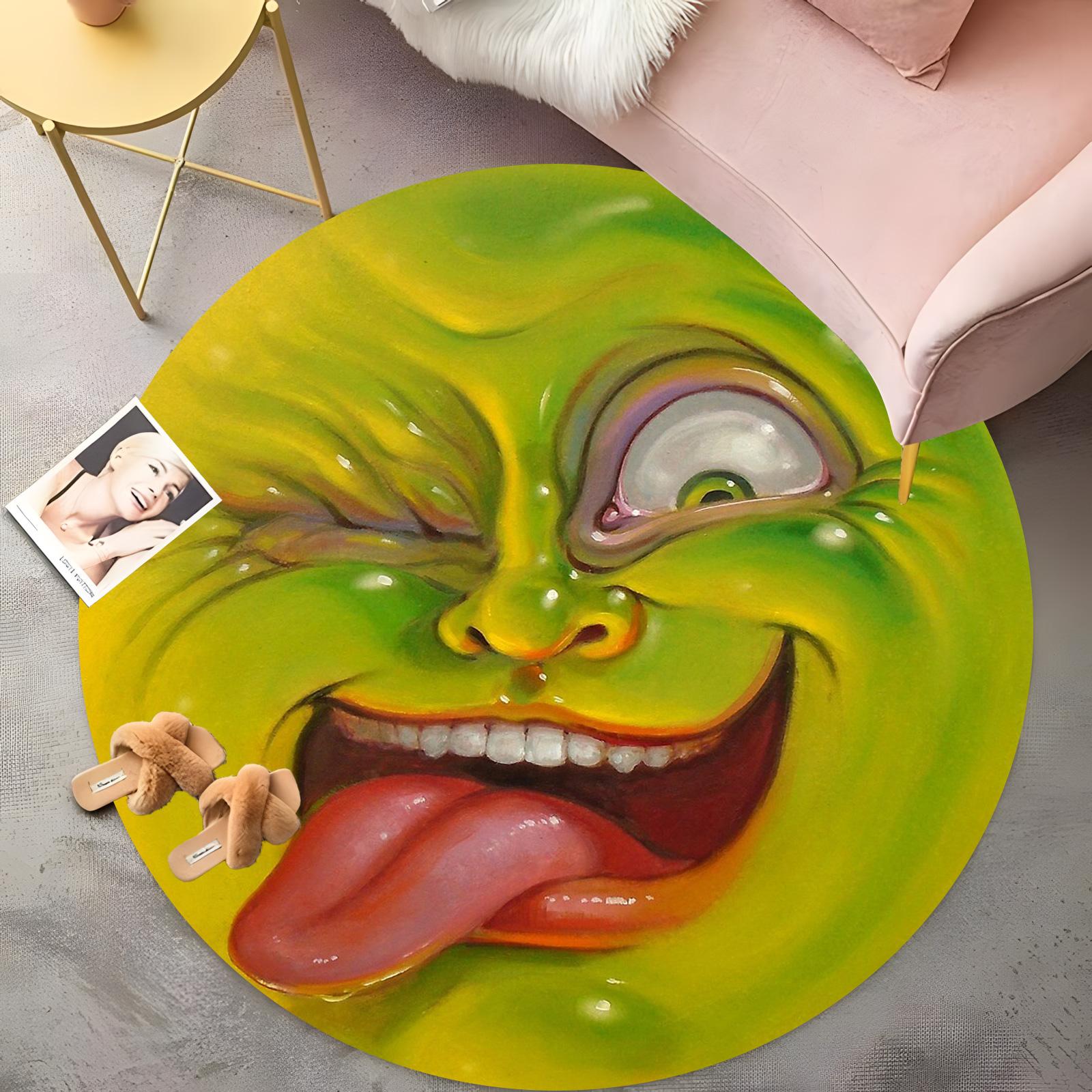 Playful Monster Face Round Rug - Vibrant Green & Pink Cartoon Design, Whimsical Kids Room Carpet, Non-Slip Bohemian Floor Mat 60cm
Playful Monster Face Round Rug - Vibrant Green & Pink Cartoon Design, Whimsical Kids Room Carpet, Non-Slip Bohemian Floor Mat 60cm