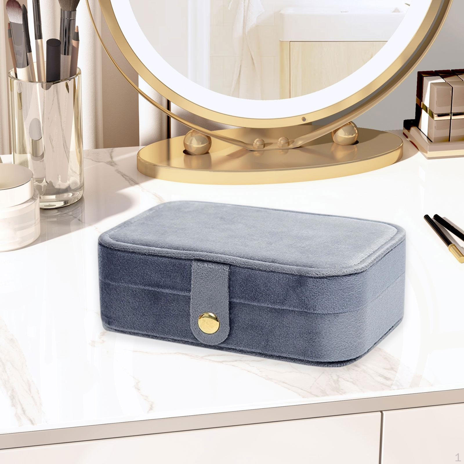 Jewelry Box with Mirror Case Holder Container Organizer Storage for Charm Necklace сірий колір
Jewelry Box with Mirror Case Holder Container Organizer Storage for Charm Necklace сірий колір