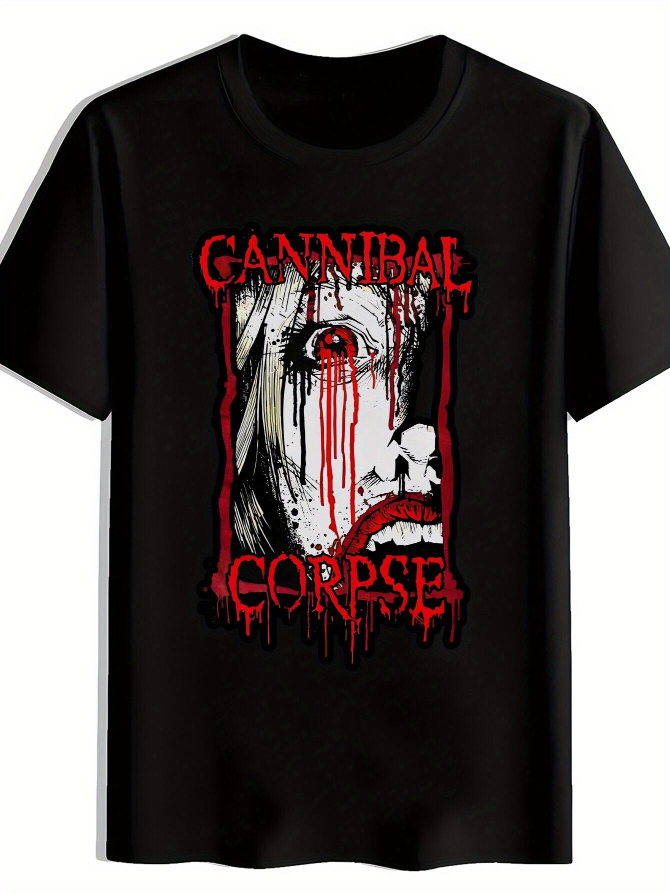 Black T-shirt with Cannibal Corpse Graphic Design - Vintage Rock Band Print M
Black T-shirt with Cannibal Corpse Graphic Design - Vintage Rock Band Print M