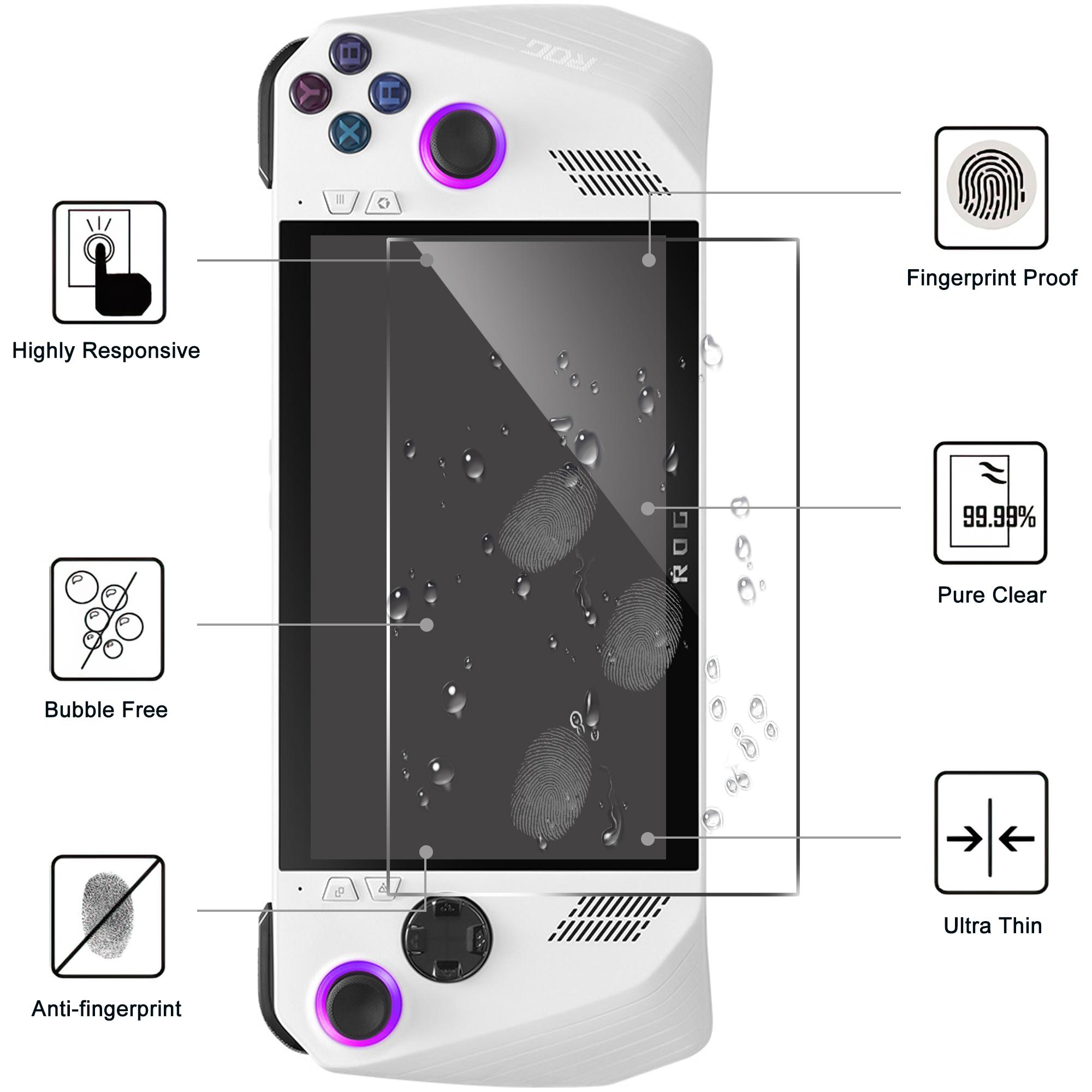 For Asus ROG Ally (2023) Tempered Glass Screen Protector 9H Hardness 2.5D Arc Edge Anti-Bubble Film
For Asus ROG Ally (2023) Tempered Glass Screen Protector 9H Hardness 2.5D Arc Edge Anti-Bubble Film