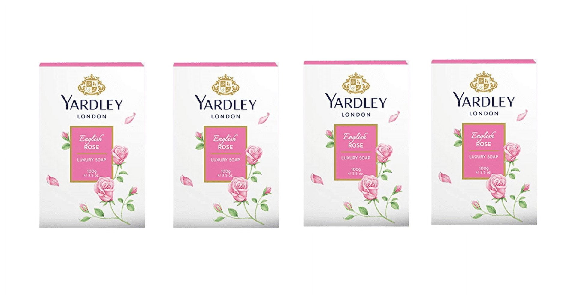 Yardley London 4 шт. Роскошное мыло «Английская роза» 3,5 унции каждое. 100г каждый. ОПЫТ 2025
Yardley London 4 шт. Роскошное мыло «Английская роза» 3,5 унции каждое. 100г каждый. ОПЫТ 2025