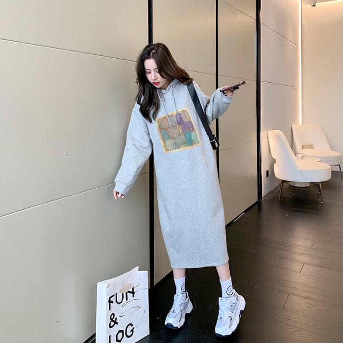 Women s Oversized Hoodie Dress - Long Sleeve, Over-the-Knee, Plus Velvet, Casual Autumn Style One Size
Women s Oversized Hoodie Dress - Long Sleeve, Over-the-Knee, Plus Velvet, Casual Autumn Style One Size