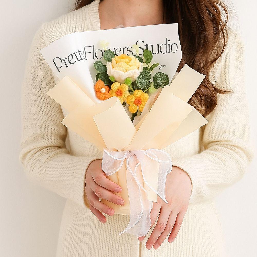 Korean Style Handwoven Rose Daisy Bouquet Soft Yarn Crochet Sunflower Flowers Mothers Day
Korean Style Handwoven Rose Daisy Bouquet Soft Yarn Crochet Sunflower Flowers Mothers Day